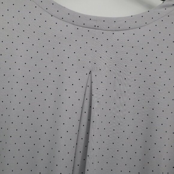 J. Jill Polka Dots Top Womens XL Gray Lagenlook Twee Casual Weekend Layering - Picture 9 of 15